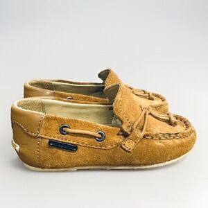 Mayoral Loafers Boys Size 21 Tan Suede Leather Moccasin Slip On Dress Shoes‎